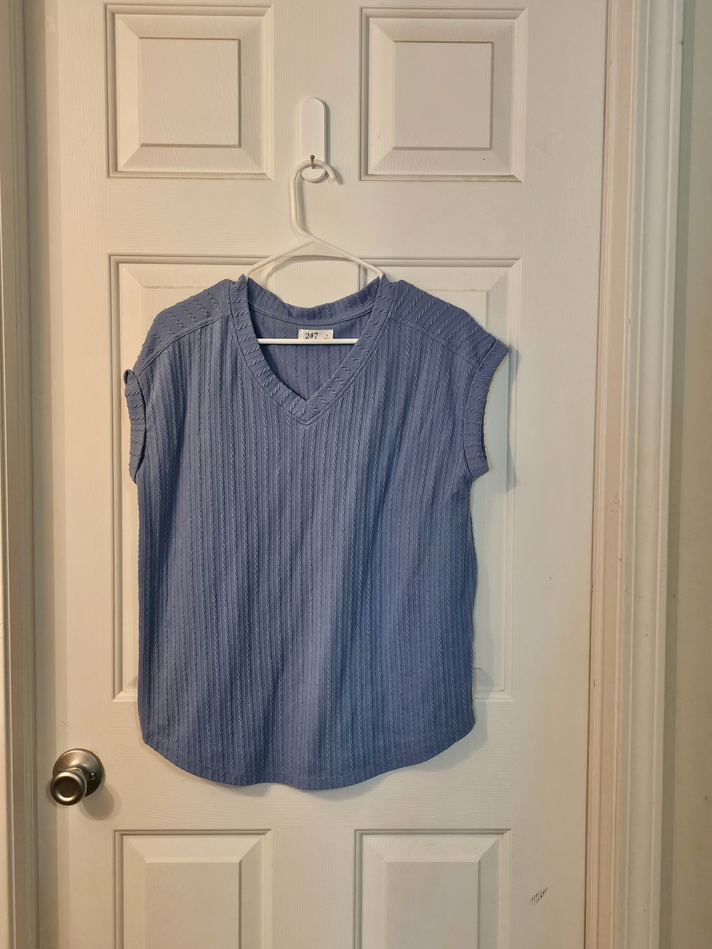 Stitch & Thread Blue V-Neck Sleeveless Knit Top